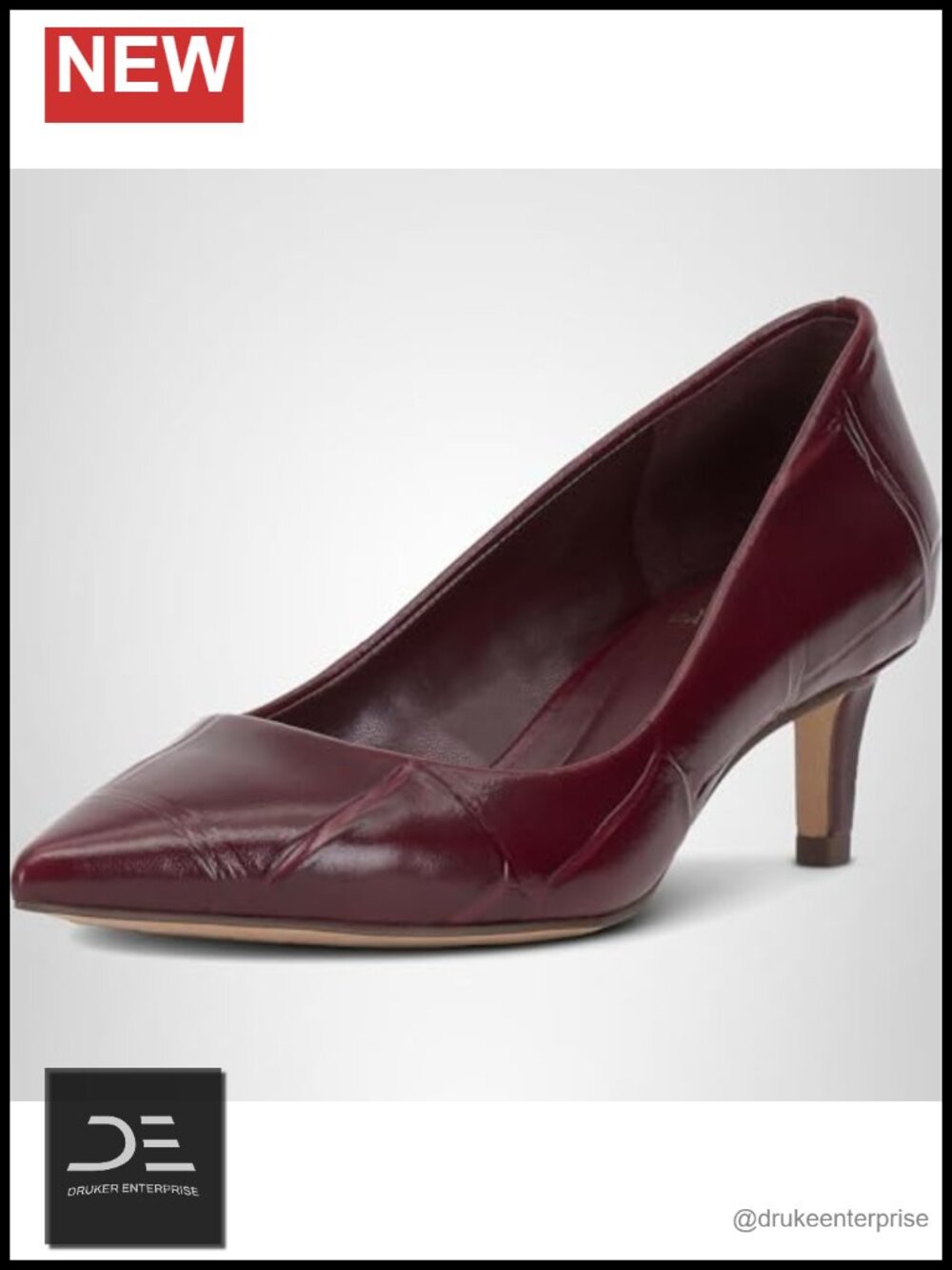 Vince Camuto Kehlia Kitten Heel Pump Leather Pointed Toe Formal Party Shoes